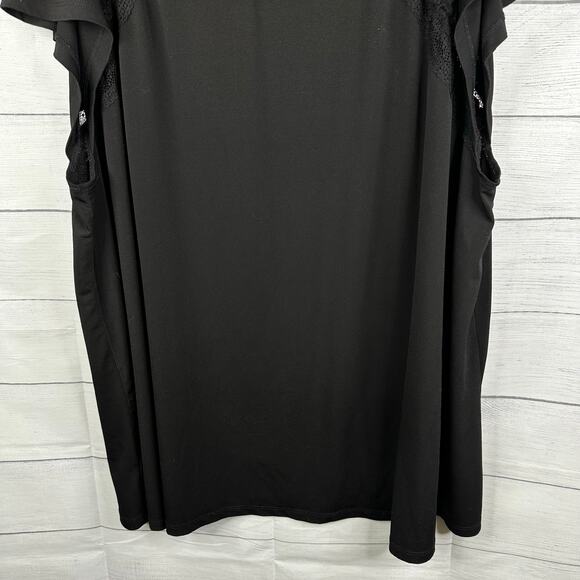 Torrid Womens size 6 6X Studio Crepe Jersey Mock Neck Lace Inset Top 13674008 - Picture 9 of 13